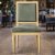 Luxury Fine Dining Chair Olive Green Upholstery with Antique Cream Manufacturers, Suppliers in Delhi