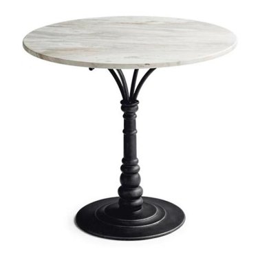 Round Marble Top Cast Iron Bistro Table with Decorative Central Column Manufacturers, Suppliers in Delhi