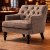 Elegant Button Tufted Velvet Armchair in Warm Taupe Finish Manufacturers, Suppliers in Delhi