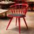 Designer Red Spindle Back Chair with Black Seat Pad Manufacturers, Suppliers in Delhi
