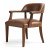Classic Brown Leather Armchair with Wood Legs and Studded Manufacturers, Suppliers in Delhi