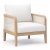 Light Wood Lounge Chair with White Cushions and Woven Mesh Sides Manufacturers, Suppliers in Delhi
