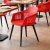 Stackable Red Plastic Cafe Chair with Open Back Pattern Manufacturers, Suppliers in Delhi