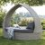 Outdoor Wicker Canopy Day Bed with Curved Frame and Cushions Manufacturers, Suppliers in Delhi