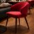 Luxury Red Velvet Dining Armchair with Curved Back Design Manufacturers, Suppliers in Delhi