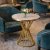 Round Marble Top PVD Gold Table with Hourglass Wire Base Manufacturers, Suppliers in Delhi