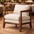 Mid-Century Wooden Lounge Chair with Ivory Cushioned Seat Manufacturers, Suppliers in Delhi