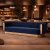 Modern Navy Vertical-Channel Sofa with Brushed Gold Base Manufacturers, Suppliers in Delhi
