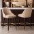 Luxury Cream Upholstered Bar Chairs with Gold Footrest for Lounge Manufacturers, Suppliers in Delhi