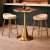 Brushed Gold Hospitality Bar Table with Solid Round Top Manufacturers, Suppliers in Delhi