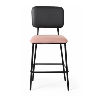 Contemporary Black Metal Bar Stools with Soft Upholstered Seats Manufacturers, Suppliers in Delhi
