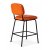 Modern Orange Upholstered Bar Stools with Black Metal Frame Manufacturers, Suppliers in Delhi