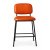 Modern Orange Upholstered Bar Stools with Black Metal Frame Manufacturers, Suppliers in Delhi