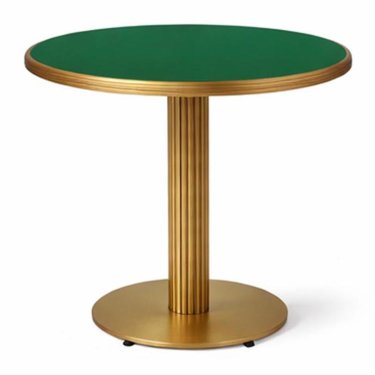 Round PVD Gold Dining Table with Green Top and Pedestal Base Manufacturers, Suppliers in Delhi