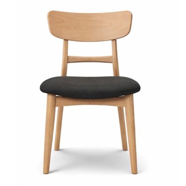 Nordic Style Wooden Chair with Charcoal Grey Cushioned Seat Manufacturers, Suppliers in Delhi