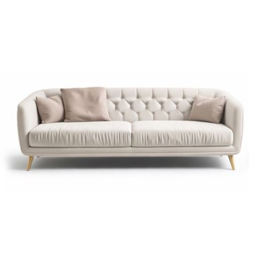 Contemporary Beige Chesterfield Sofa with Curved Arm Design Manufacturers, Suppliers in Delhi