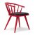 Designer Red Spindle Back Chair with Black Seat Pad Manufacturers, Suppliers in Delhi