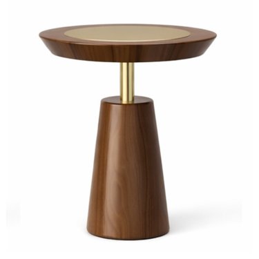 Modern Tapered Cone Base Coffee Table with Brass Accent Detail Manufacturers, Suppliers in Delhi