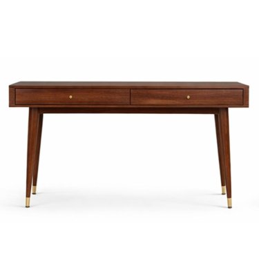 Mid Century Wooden Study Table with Slim Drawer and Tapered Legs Manufacturers, Suppliers in Delhi
