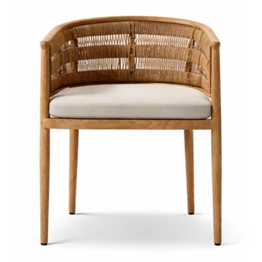 Natural Finish Rope Armchair with Cushioned Seat Manufacturers, Suppliers in Delhi