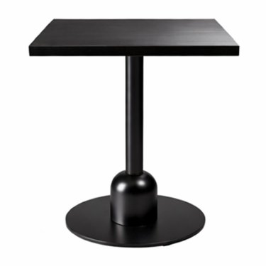 Square Black Top Mild Steel Pedestal Table for Restaurant Manufacturers, Suppliers in Delhi