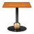 Square Wooden Top Mild Steel Table with Gold Bottom Base Manufacturers, Suppliers in Delhi