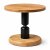 Round Wooden Dining Table with Black Central Column and Solid Base Manufacturers, Suppliers in Delhi