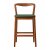 Modern Wooden Bar Stool with Green Seat and Brass Footrest Manufacturers, Suppliers in Delhi