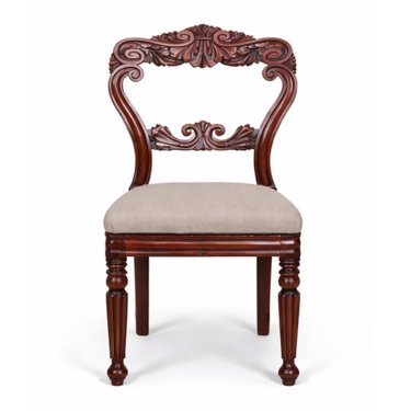 Classic Hand-Carved Wooden Dining Chair with Premium Upholstered Seat Manufacturers, Suppliers in Delhi