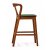Modern Wooden Bar Stool with Green Seat and Brass Footrest Manufacturers, Suppliers in Delhi