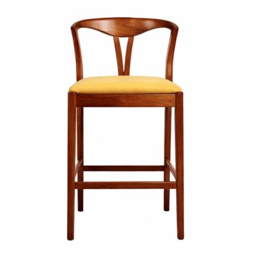 Minimal Wooden Bar Stool with Natural Finish for Cafe Counter Manufacturers, Suppliers in Delhi