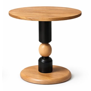 Round Wooden Cafe Table with Decorative Ball Turned Pedestal Manufacturers, Suppliers in Delhi