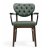 Classic Wooden Restaurant Armchair with Green Upholstered Seat and Back Manufacturers, Suppliers in Delhi