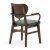 Classic Wooden Restaurant Armchair with Green Upholstered Seat and Back Manufacturers, Suppliers in Delhi