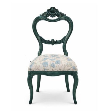 Decorative Carved Side Chair with Floral Upholstered Seat Manufacturers, Suppliers in Delhi
