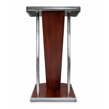 Designer Wooden Lectern Podium with Curved Metal Support Frame Manufacturers, Suppliers in Delhi