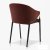 Designer Burgundy Upholstered Dining Chair with Slim Black Legs Manufacturers, Suppliers in Delhi