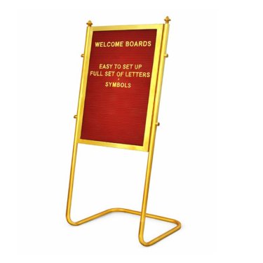 Gold Metal Floor Standing Welcome Sign Board Stand for Events Manufacturers, Suppliers in Delhi
