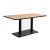 Large Rectangular Oak Cafe Table with Wide Black Double Base Manufacturers, Suppliers in Delhi