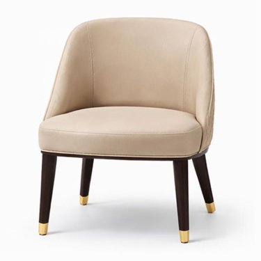 Luxury Cream Quilted Back Dining Armchair with Gold-Tipped Legs Manufacturers, Suppliers in Delhi