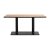 Large Rectangular Oak Cafe Table with Wide Black Double Base Manufacturers, Suppliers in Delhi
