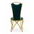 Curved Back Green Velvet PVD Banquet Chair with Gold Cross Legs Manufacturers, Suppliers in Delhi