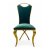 Curved Back Green Velvet PVD Banquet Chair with Gold Cross Legs Manufacturers, Suppliers in Delhi