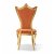 Royal High Back PVD Banquet Chair with Orange Velvet Upholstery Manufacturers, Suppliers in Delhi