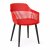 Stackable Red Plastic Cafe Chair with Open Back Pattern Manufacturers, Suppliers in Delhi