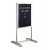 White Metal Mobile Welcome Sign Stand with Wheels Manufacturers, Suppliers in Delhi