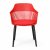 Stackable Red Plastic Cafe Chair with Open Back Pattern Manufacturers, Suppliers in Delhi