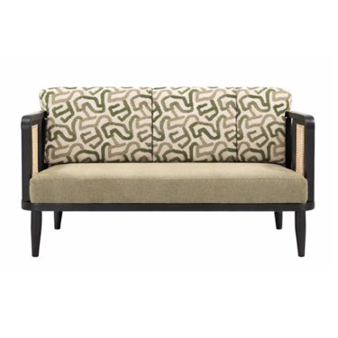 Fabric Upholstered Restaurant Booth with Cane Side Panels Manufacturers, Suppliers in Delhi