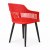 Stackable Red Plastic Cafe Chair with Open Back Pattern Manufacturers, Suppliers in Delhi