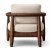 Mid-Century Wooden Lounge Chair with Ivory Cushioned Seat Manufacturers, Suppliers in Delhi